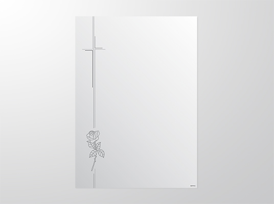 EP9118-A3 | Parte | Kreuz mit Rose Silberprägung | 1-färbig